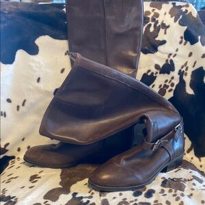 Lauren Ralph Lauren Brown Heeled Boots with Elegant Design